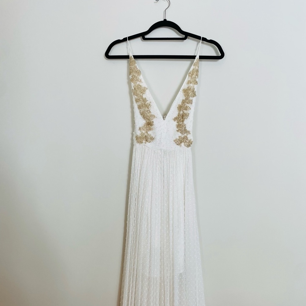 Free People beaded spaghetti strap dress size 4